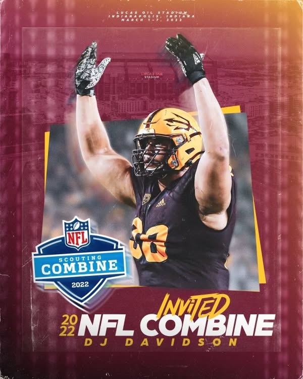 2022 NFL Scouting Combine invite graphic for DJ Davidson